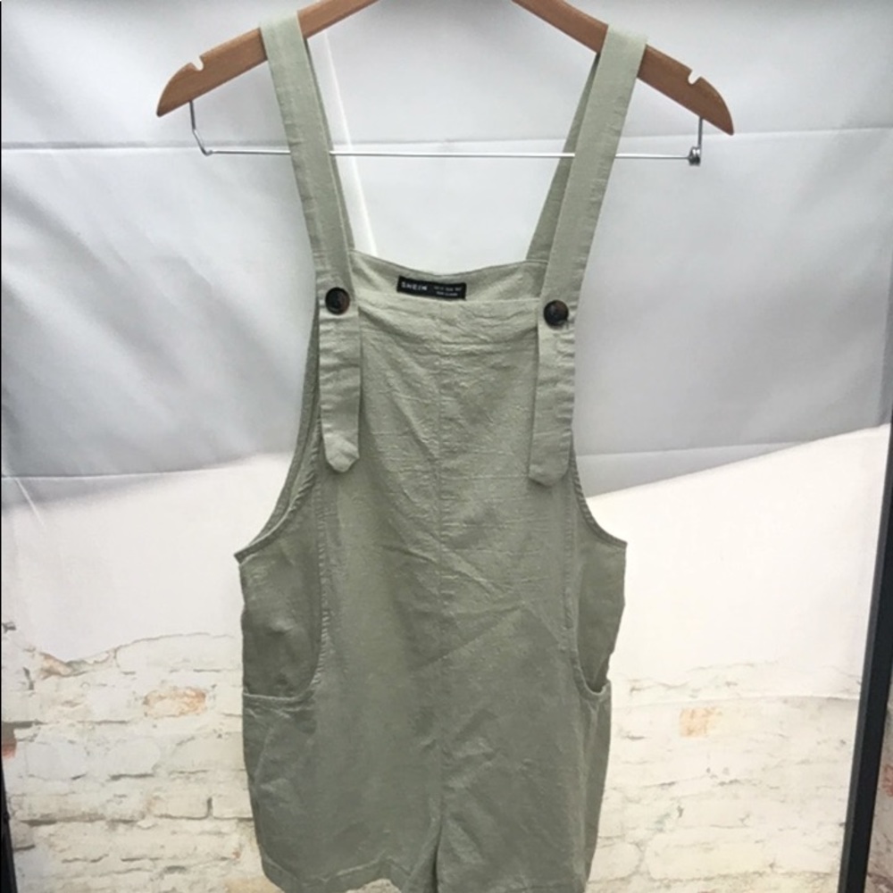 SHEIN Women’s Lightweight Crinkled Cotton Summer Romper Shortalls Cover Up